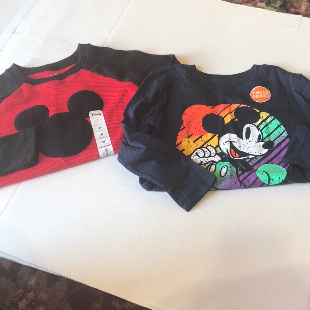 Little boy Mickey Mouse long sleeve T-shirts